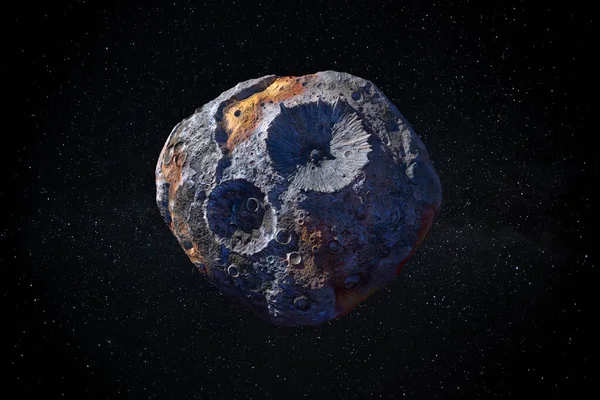 Психический астероид в космосе — стоковое фото