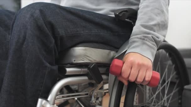 Άσκηση αναπηρικής πολυθρόνας — Αρχείο Βίντεο