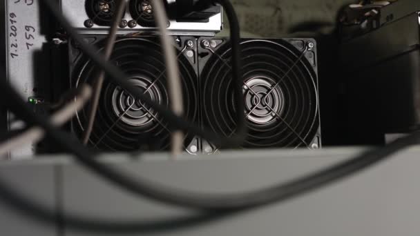 Bitcoin mining gear — Stock Video