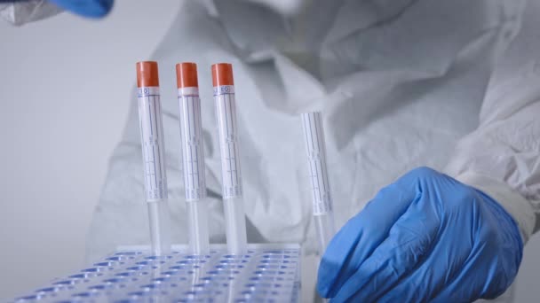 Coronavirus PCR çubuk testi — Stok video
