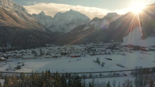 Karda Kranjska gorası — Stok video