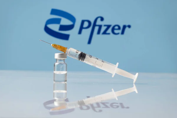 Vaccin tegen het Pfizer Coronavirus — Stockfoto