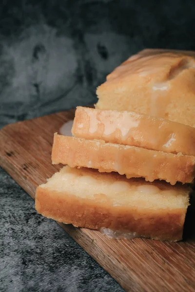 Limonlu Kremalı Limonlu Kek Lezzetli Kahvaltı Geleneksel Çay Saati Ikramı — Stok fotoğraf