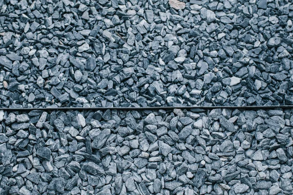Gris Piedras Grava Trituradas Sobre Fondo Textura Molida Pequeñas Rocas — Foto de Stock