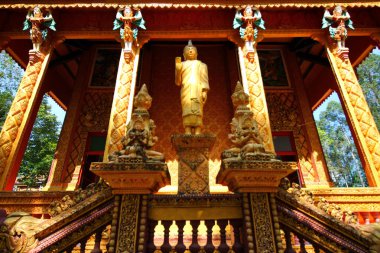 Tapınağın çatısındaki Buda heykelleri