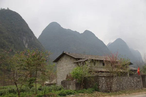 Paysage Cinématographique Montagnes Dong Van Karst Plateau Géoparc Phin Vietnam — Photo