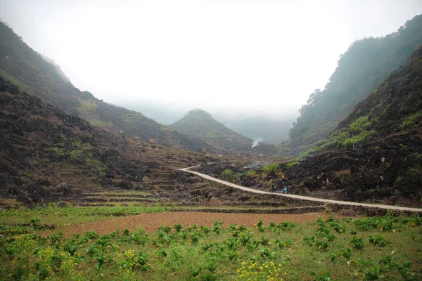 Paisaje Cinematográfico Paisaje Montañas Dong Van Karst Plateau Geopark Phin — Foto de Stock