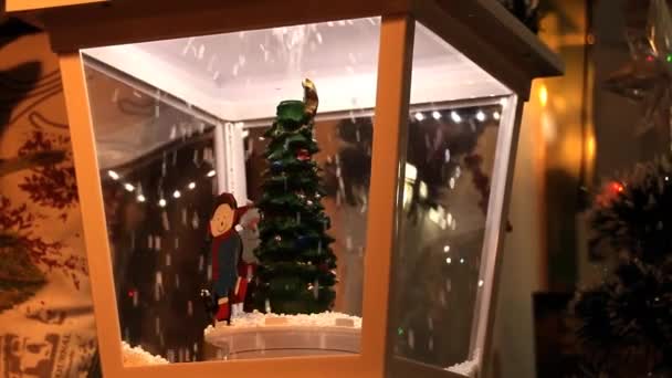 Animatronic Rotating Christmas Decoration Classic Traditional Style Display Pratunam Market — Stok Video