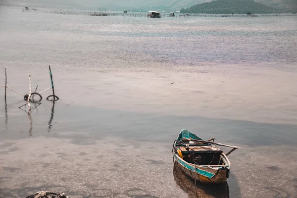 Peisaj Cinematic Satului Pescuit Duy Vinh Din Vietnam — Fotografie, imagine de stoc