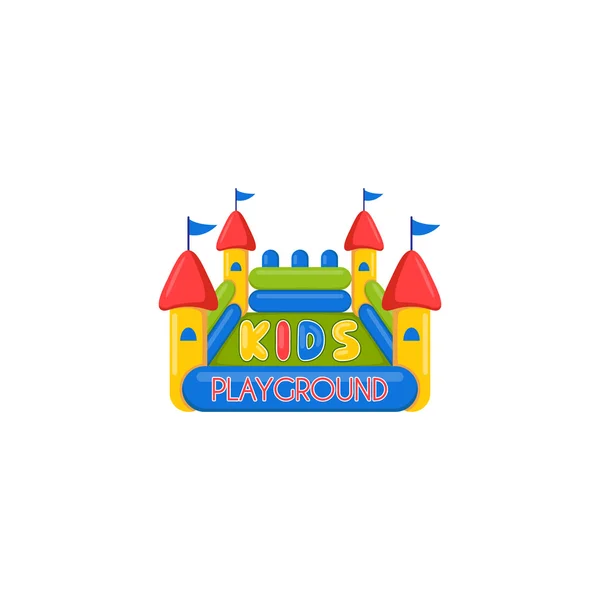 Λογότυπο παιδική χαρά Φουσκωτό Κάστρο Kids — Διανυσματικό Αρχείο