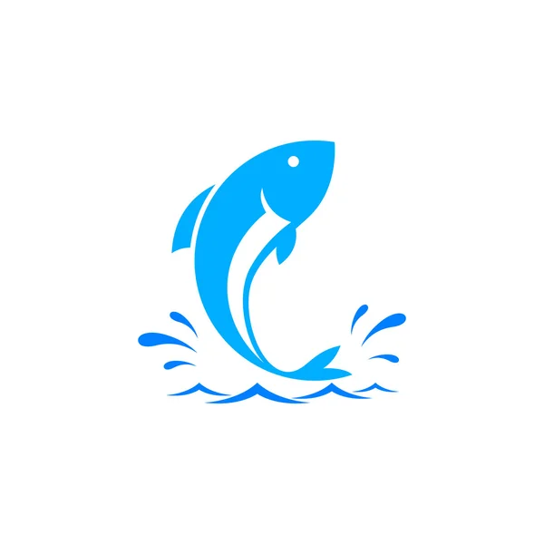 Plantilla de logotipo de pescado — Vector de stock