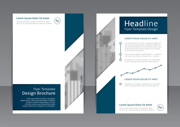 Векторный дизайн сине-белого флаера, обложка и отчет с местом для текста . — стоковый вектор