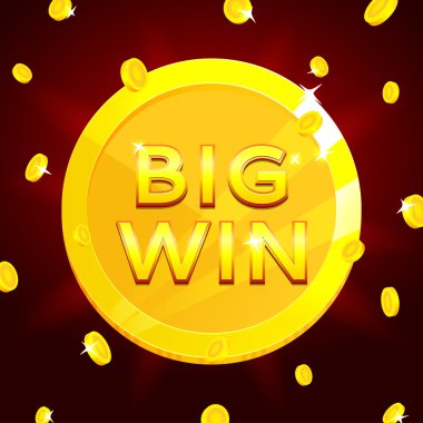 Altın sikke ile büyük kazanmak Retro bayrağı