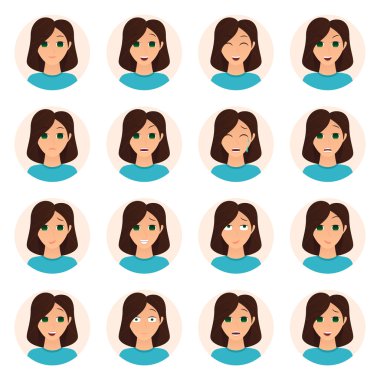 Kadın duygular simgeler kümesi