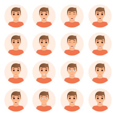 Çocuk duygular simgeler kümesi