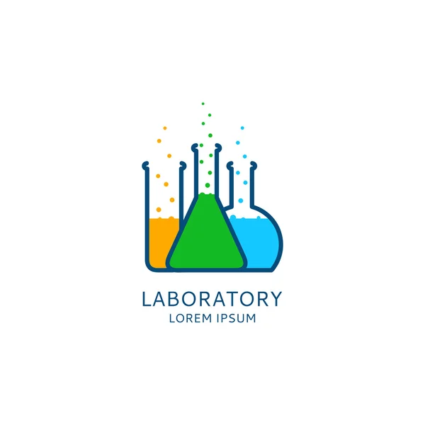 Plantilla de logotipo de laboratorio vectorial — Vector de stock