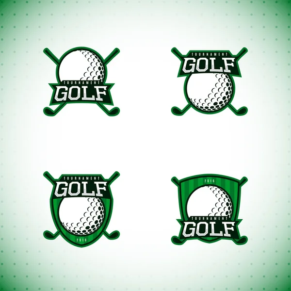 Set etiketten van golftoernooi — Stockvector