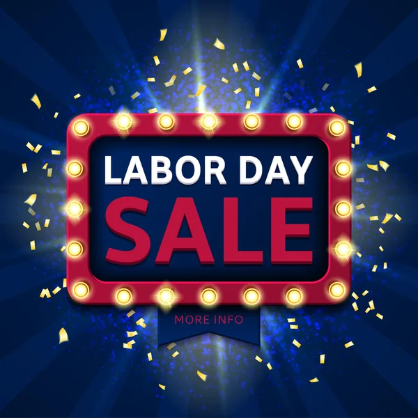 Retro backdrop for labor day sale — Stock Vector