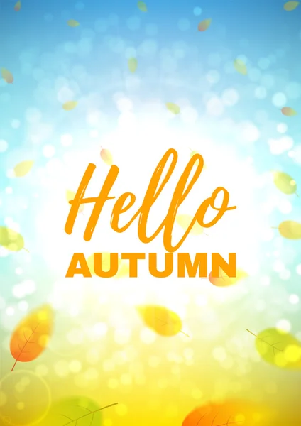 Hello autumn flyer — Stock Vector
