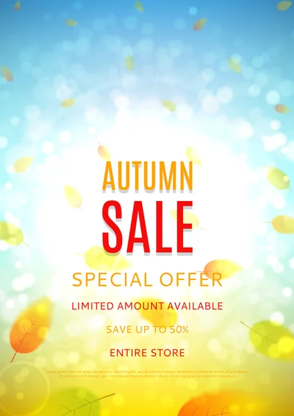 Flyer de vente d'automne — Image vectorielle