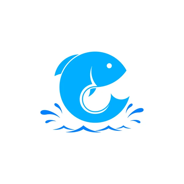 Plantilla de logotipo de pescado — Vector de stock