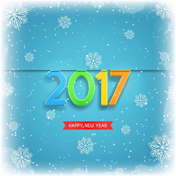 新年あけましておめでとうございます、2017 — ストックベクタ