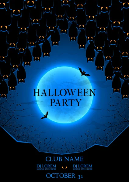 Volante fiesta de Halloween — Vector de stock