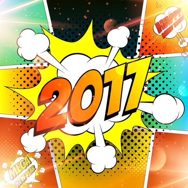 Ευτυχισμένο το Νέο Έτος Εικονογράφηση διάνυσμα — Διανυσματικό Αρχείο