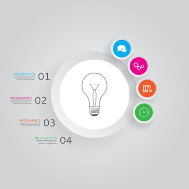 dört seçenekleri ile modern infographics kavramı