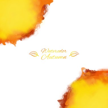 vektör sıçrama suluboya sonbahar renkleri