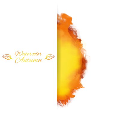 vektörel banner sıçrama suluboya sonbahar renkleri ile