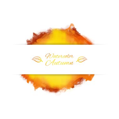 vektörel banner sıçrama suluboya sonbahar renkleri ile