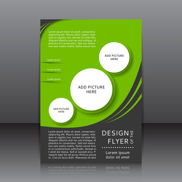 Diseño vectorial del folleto — Vector de stock