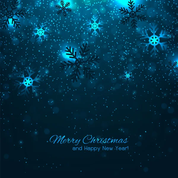 雪の結晶とエレガントなクリスマスの背景 — ストックベクタ