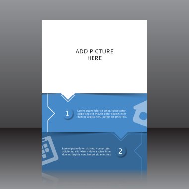 Resimler için mavi el ilanı katiyen yer vektör tasarımı