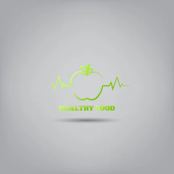 Concept lable of healthy food — Stock Vector