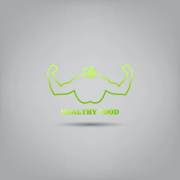 Concept lable of healthy food — Stock Vector