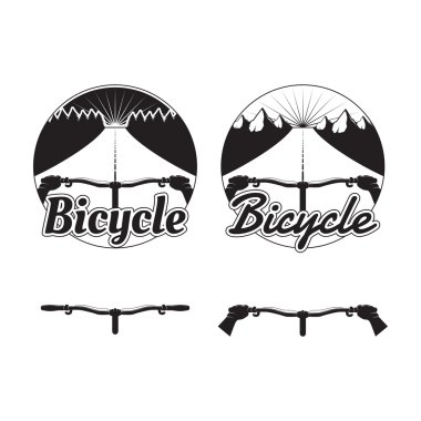 Bisiklet logolar, rozetleri ve tasarım öğeleri kümesi