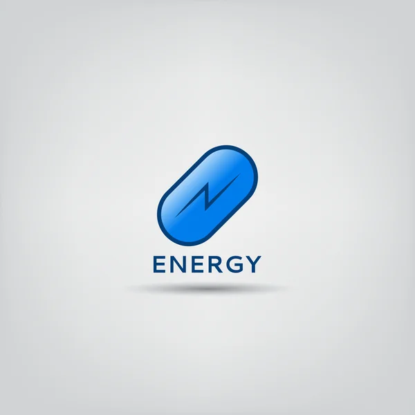 Концепция логотипа энергетической фирмы в стиле планшета — стоковый вектор