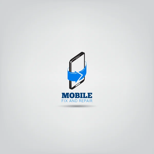 Logo du service de réparation mobile — Image vectorielle