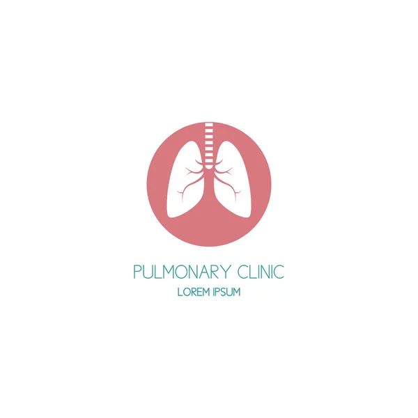 Plantilla de logotipo de clínica pulmonar — Vector de stock