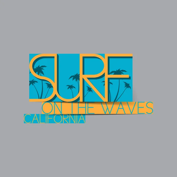 Typographie d'illustration de surf — Image vectorielle