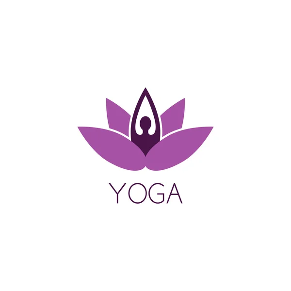 Modelo de logotipo ioga —  Vetores de Stock