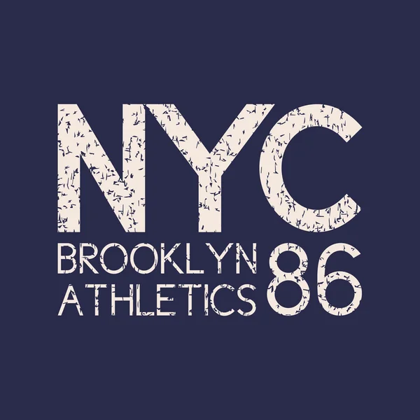 Brooklyn athletik sport nyc typografie — Stockvektor