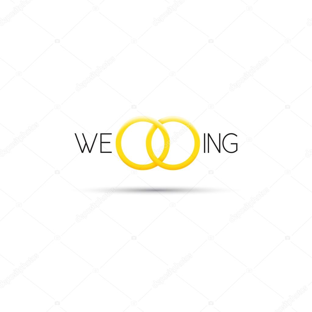 Concept logo of wedding agency and services