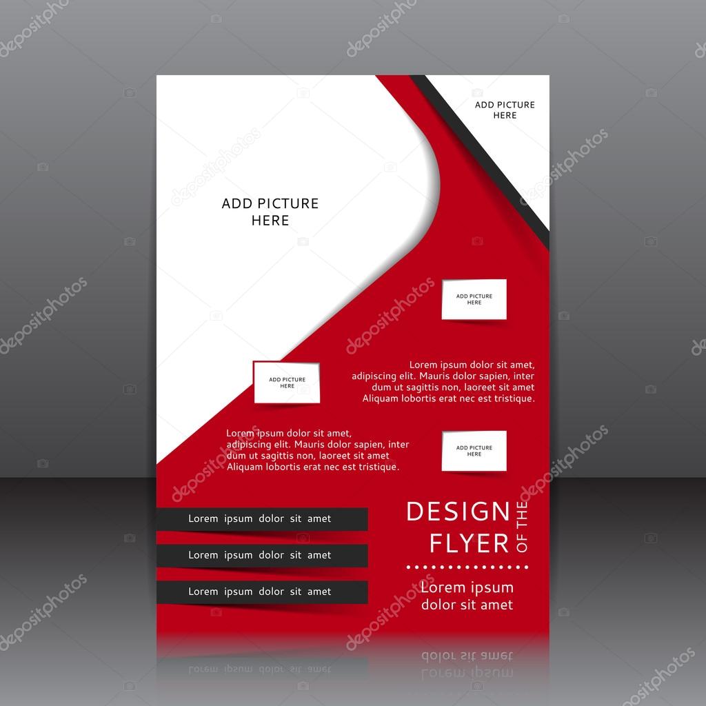 Vector design of the red flyer with black elements