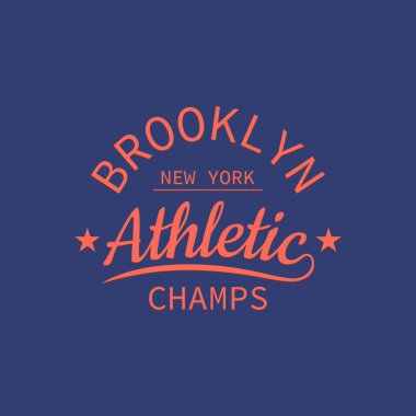 Brooklyn atletik champs damga tipografi için