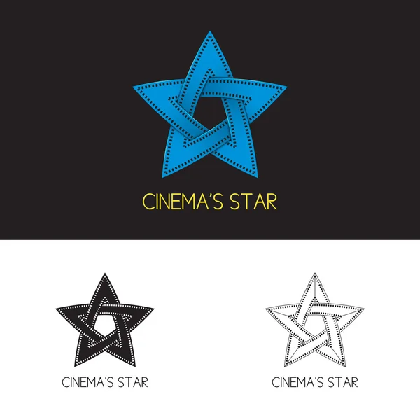 Logo of cinema's star — Stock Vector