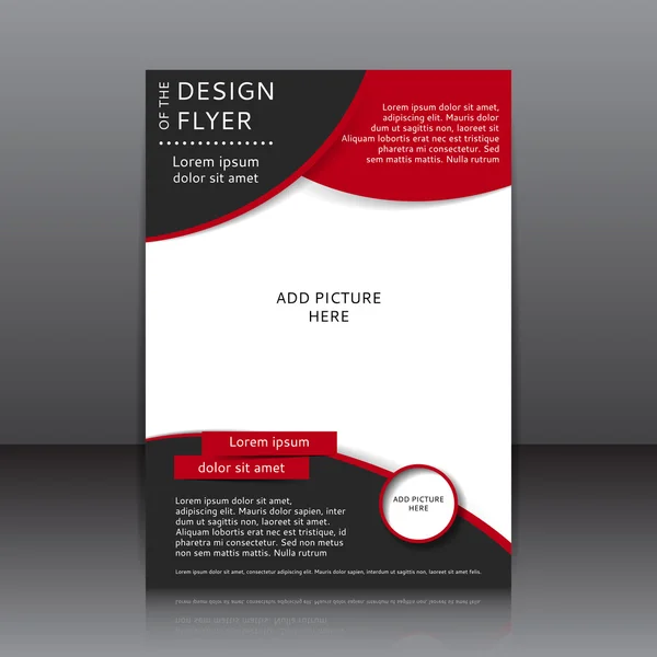 Diseño vectorial del folleto — Vector de stock