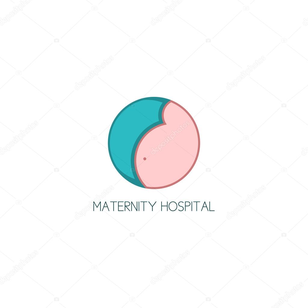 It is a concept of logo of pregnancy in the form of a circle.